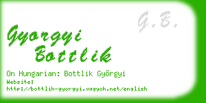 gyorgyi bottlik business card