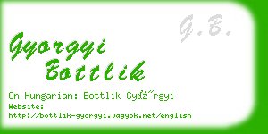 gyorgyi bottlik business card